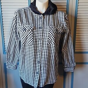 Eddie Bauer Black & White Checkered Jacket